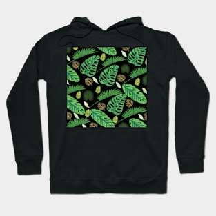 Palm Escapade_Black Background Hoodie